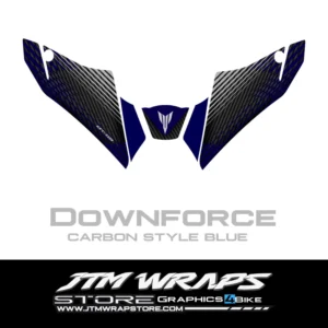 ADHESIVOS DOWNFORCE FRONTAL YAMAHA MT09 carbon style blue