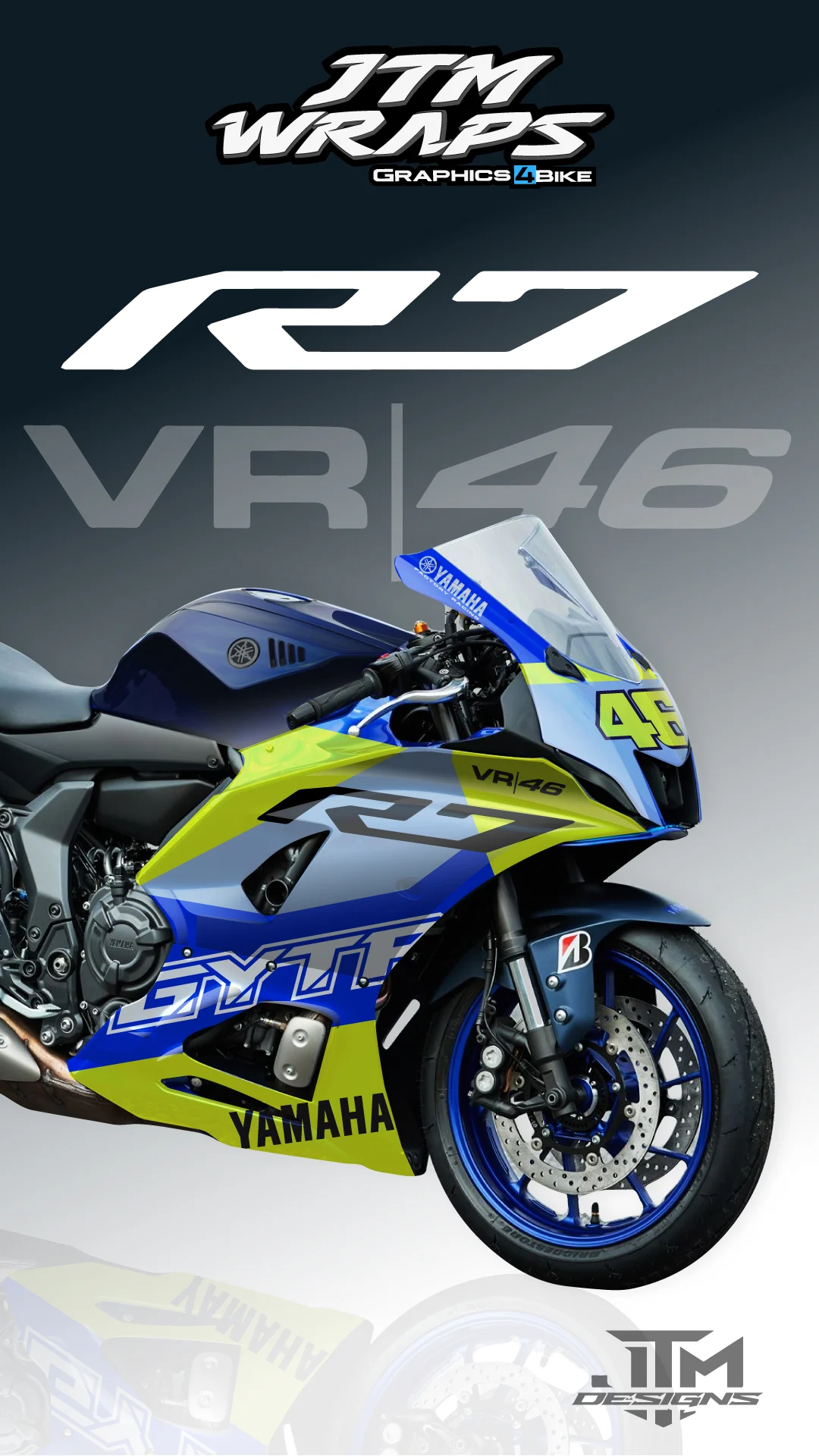 Kit adhesivos vr46 Yamaha r7 – edición especial