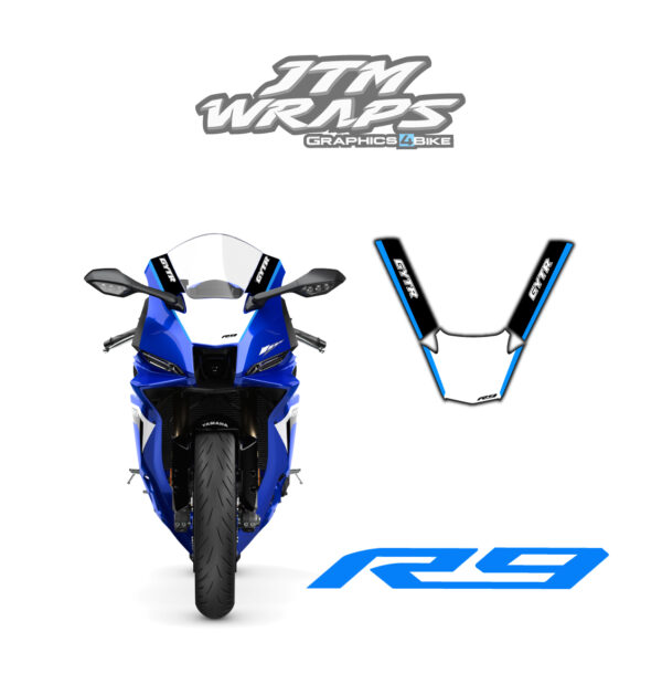Porta números frontal Yamaha R9 – estilo racing