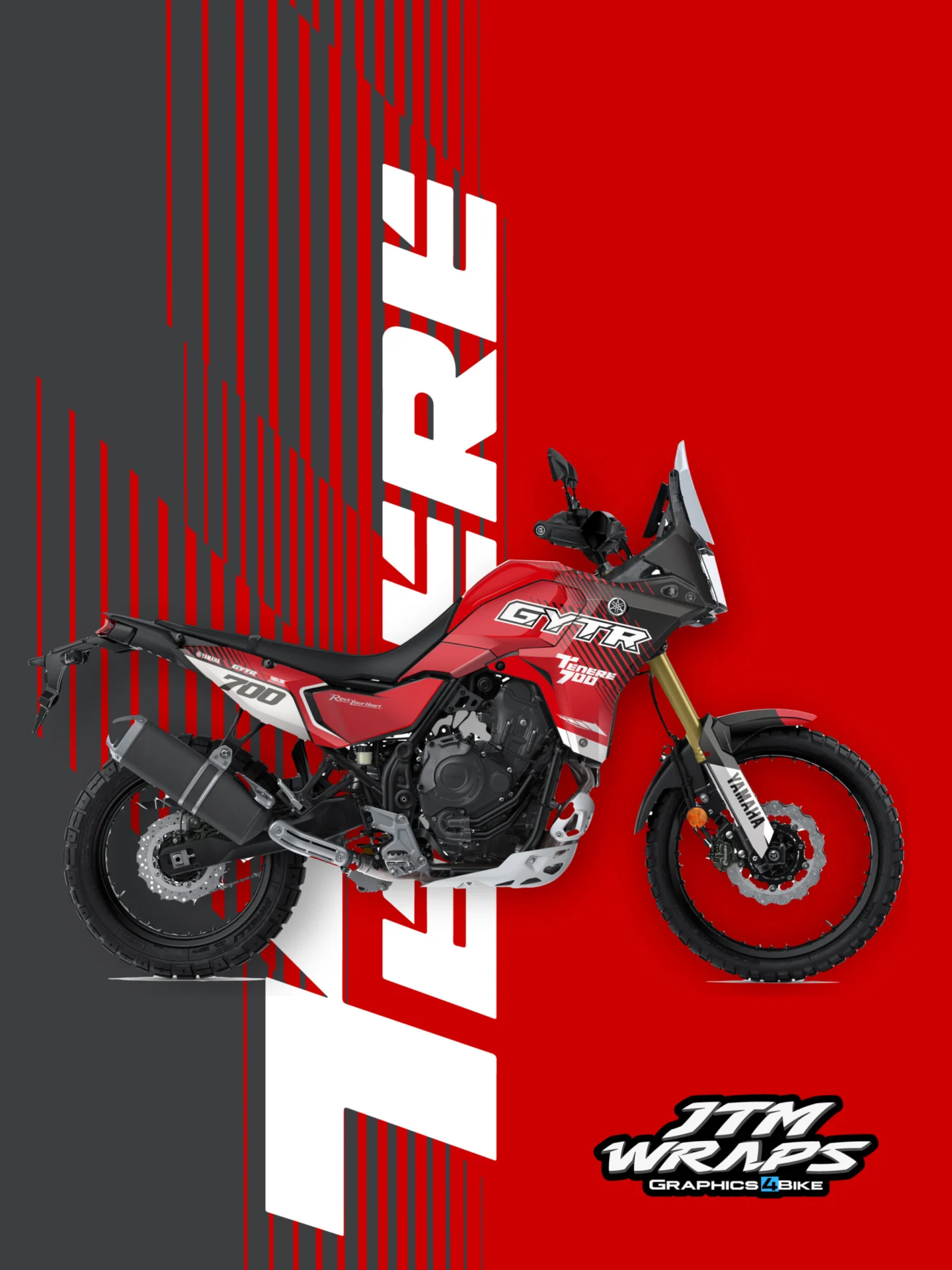 kit vinilo tenere 700 gytr roja